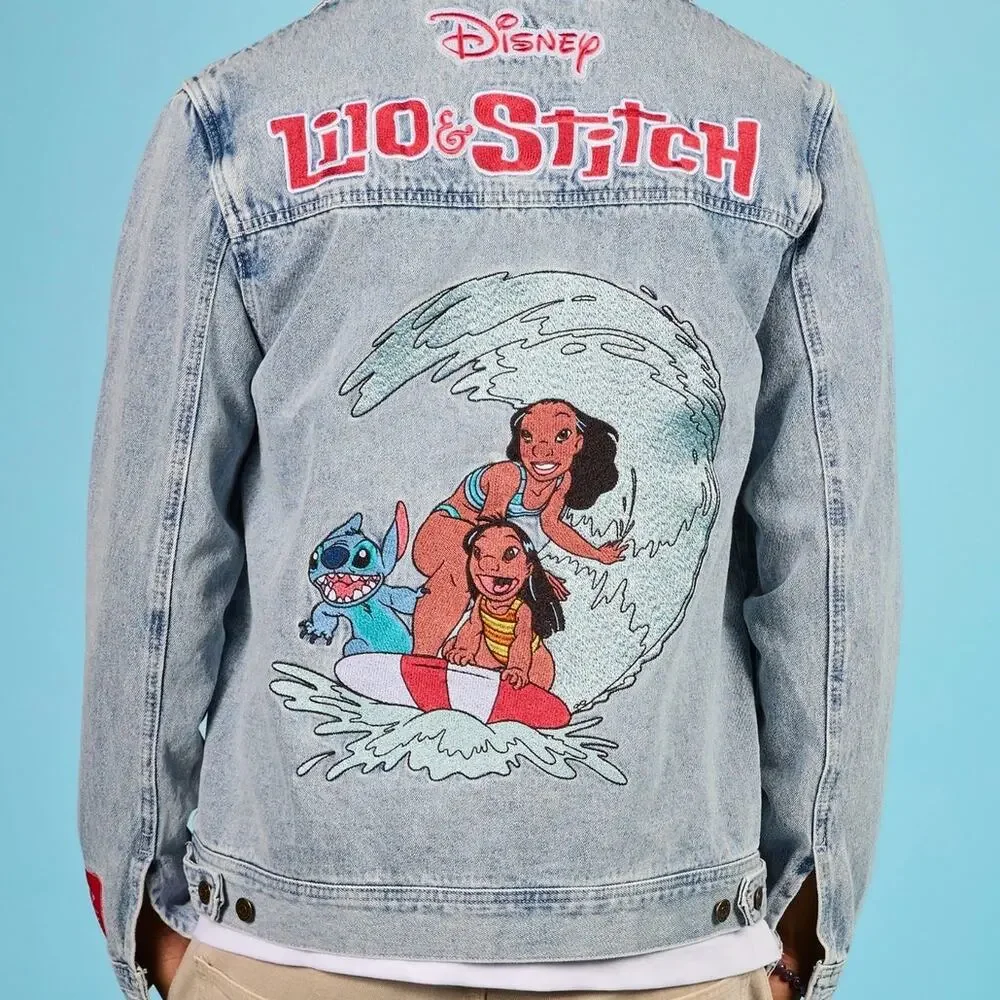 Cakeworthy Disney Lilo Stitch Denim Jacket Scrump Pudge Large